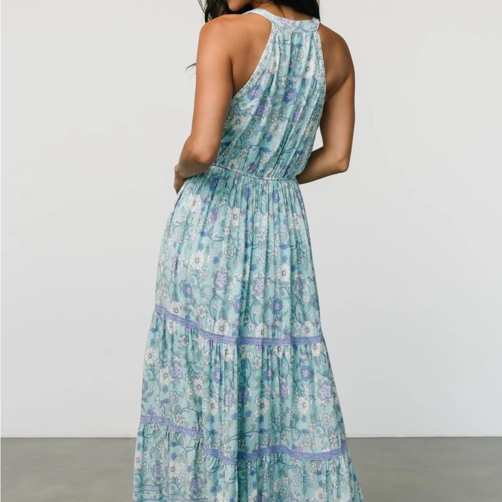 Baltic Born Floral Maxi Dress in Light Blue and Lavender - Picture 2 of 3